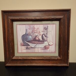 John E Bradley Framed Folk Duck Art